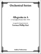 Allegretto in A Orchestra sheet music cover